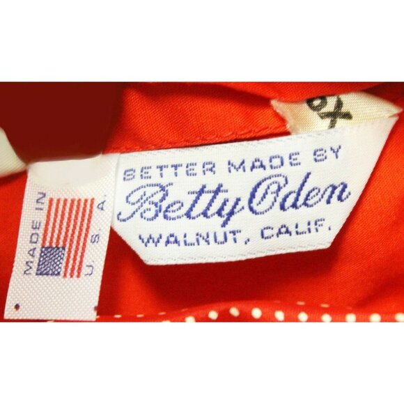 VTG Better Made by Betty Oden Red Dress Girls 6X Full Circle Skirt Polka dot - Picture 11 of 12